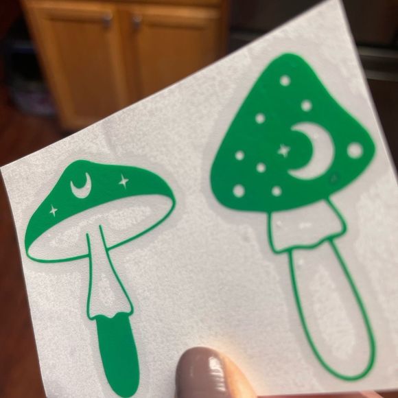 2 Celestial Mushrooms Vinyl Decal - Picture 6 of 10